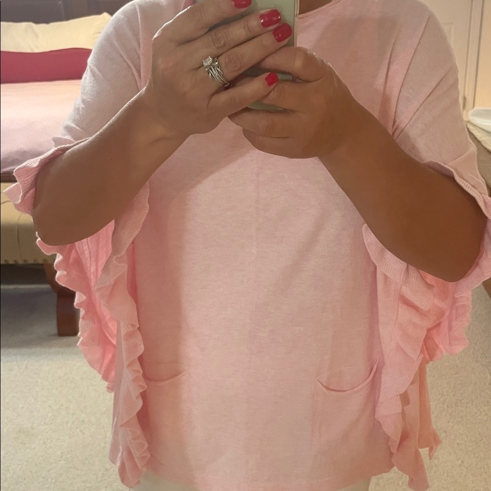 Lilly Pulitzer Light Pink Ruffle Tunic - Picture 4 of 5